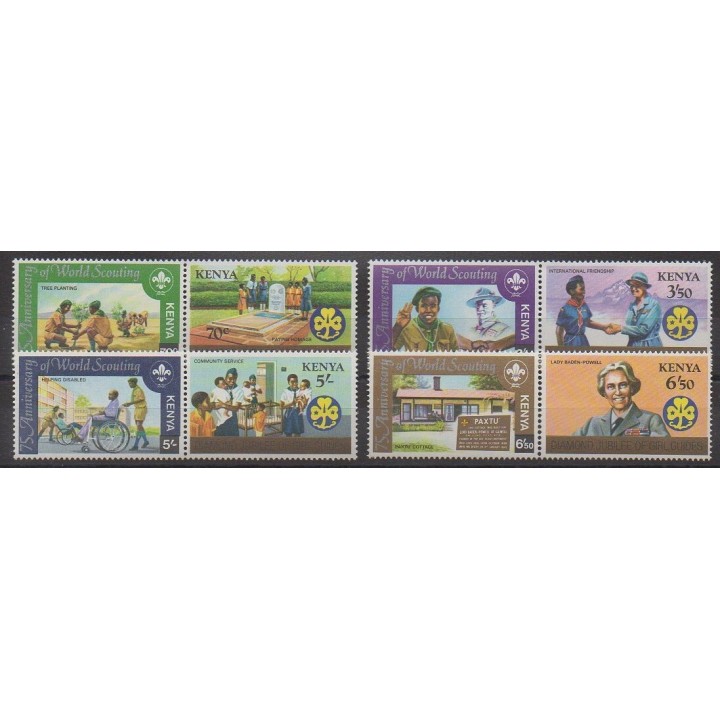 Stamps - Kenya - 1982 - Nb 216/223 - Scouts