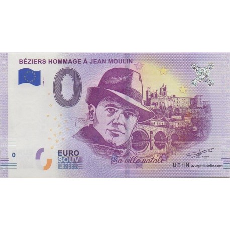 Euro bankenote memory - 34 - Béziers Hommage à Jean Moulin - 2018-2