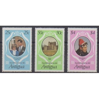 Timbres - Antigua - 1981 - No 620/622 - Royauté - Principauté