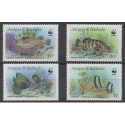 Antigua and Barbuda - 1987 - Nb 963/966 - Sea animals - Endangered species - WWF