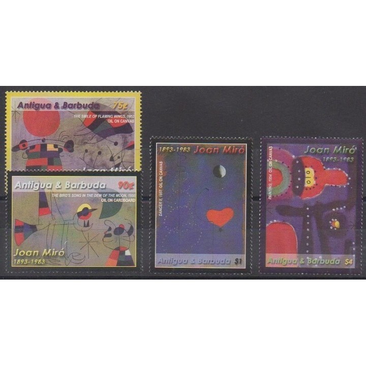 Timbres - Antigua et Barbuda - 2004 - No 3468/3471 - Peinture