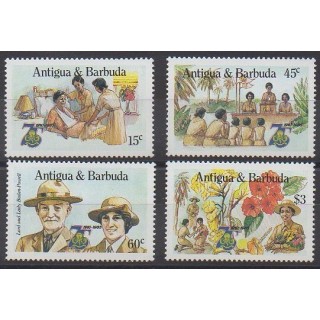 Timbres - Antigua et Barbuda - 1985 - No 863/866 - Scoutisme
