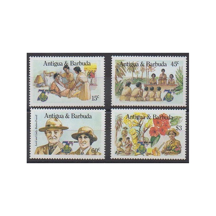 Stamps - Antigua and Barbuda - 1985 - Nb 863/866 - Scouts