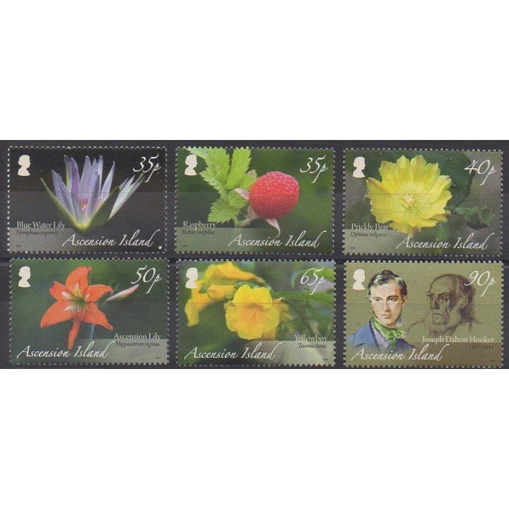 Timbres - Ascension - 2009 - No 978/983 - Fleurs