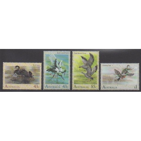 Australie - 1991 - No 1191/1194 - Oiseaux