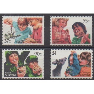 Timbres - Australie - 1987 - No 1029/1032 - Enfance