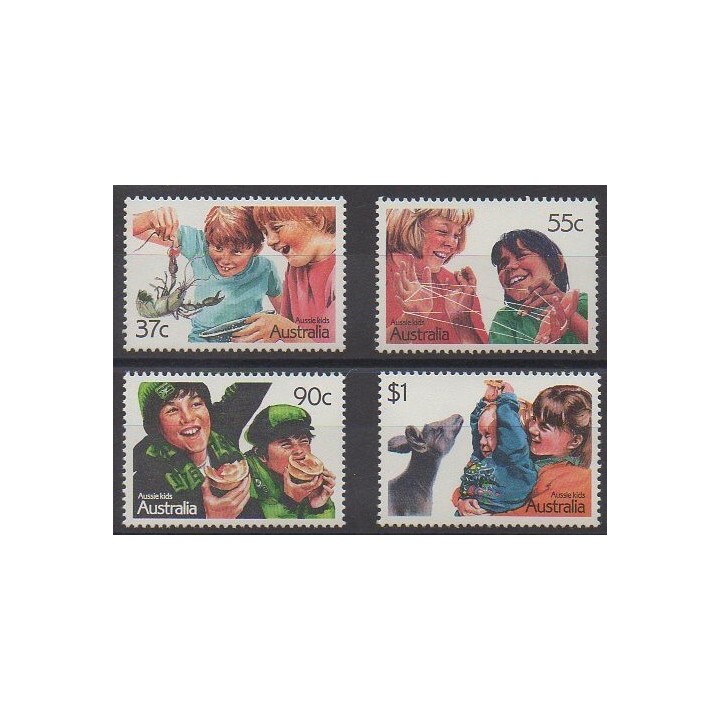 Stamps - Australia - 1987 - Nb 1029/1032 - Childhood