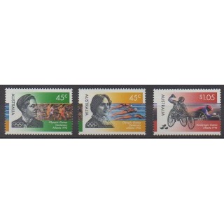 Timbres - Australie - 1996 - No 1534/1536 - Jeux Olympiques d'été