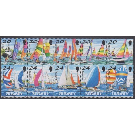 Jersey - 1998 - Nb 824/833 - Boats