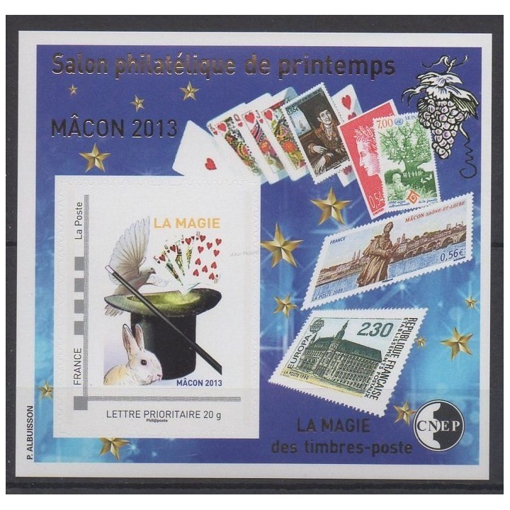 Timbres - Thème timbres sur timbres - France - Feuillets CNEP - 2013 - No CNEP 63