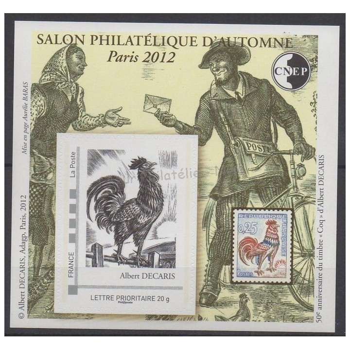 Timbres - Thème timbres sur timbres - France - Feuillets CNEP - 2012 - No CNEP 62