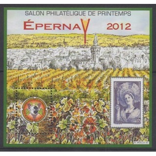 Timbres - Thème timbres sur timbres - France - Feuillets CNEP - 2012 - No CNEP 60
