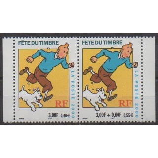 Stamps - France - Poste - 2000 - Nb 3304A - Cartoons - Comics