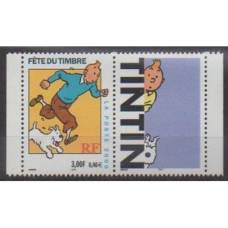 Stamps - France - Poste - 2000 - Nb 3303b - Cartoons - Comics