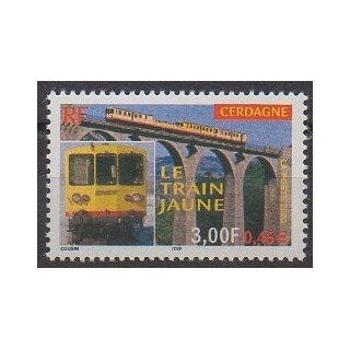 Timbres - France - Poste - 2000 - No 3338 - Chemins de fer