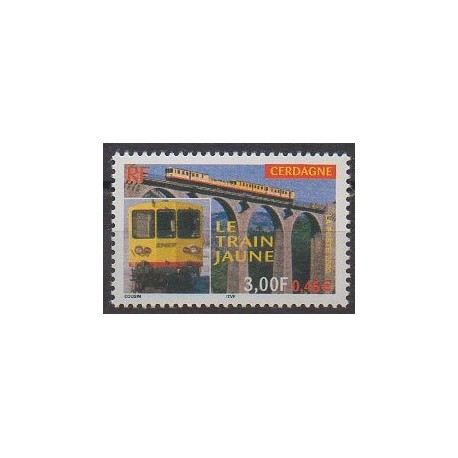 France - Poste - 2000 - No 3338 - Chemins de fer