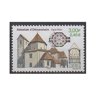 Stamps - France - Poste - 2000 - Nb 3336 - Churches