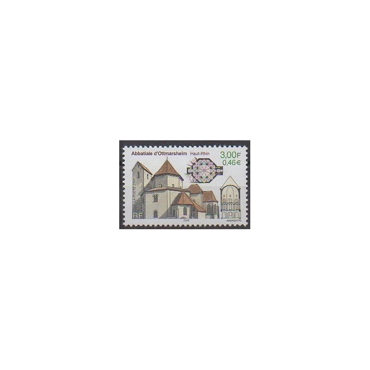 Stamps - France - Poste - 2000 - Nb 3336 - Churches