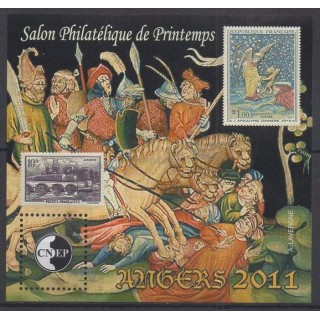 Timbres - Thème timbres sur timbres - France - Feuillets CNEP - 2011 - No CNEP 58