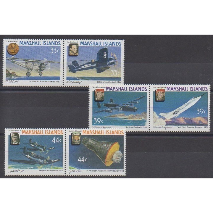 Timbres - Marshall - 1987 - No 140/145 - Histoire militaire