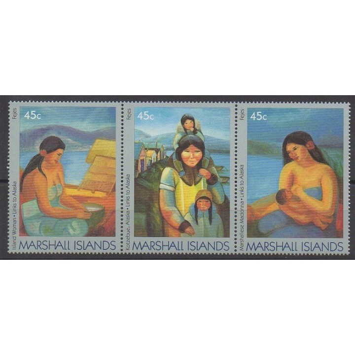 Timbres - Marshall - 1989 - No 220/222 - Peinture
