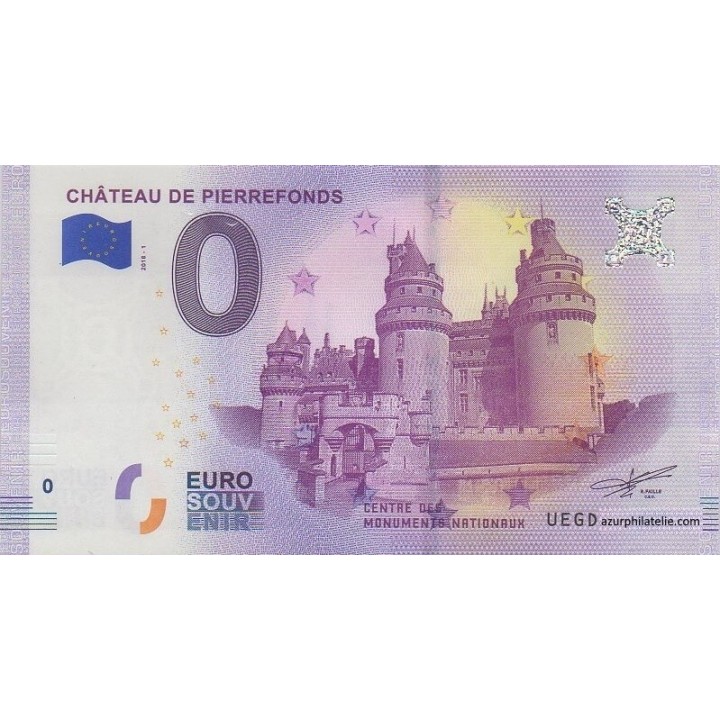 Billet souvenir touristique - 2018-1 - Château de Pierrefonds - (Oise)