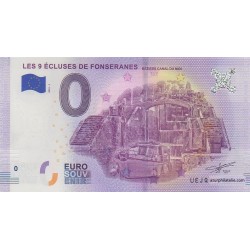 Euro banknote memory - 34 - Les 9 écluses de Fonseranes - 2018-1