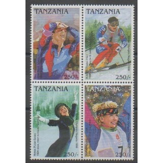 Timbres - Tanzanie - 1997 - No 2208/2211 - Jeux olympiques d'hiver