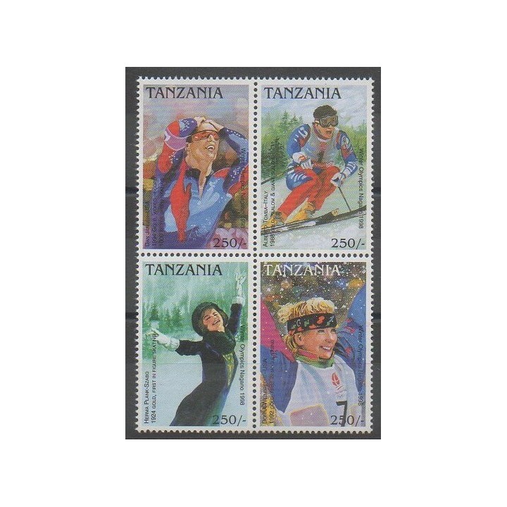 Timbres - Tanzanie - 1997 - No 2208/2211 - Jeux olympiques d'hiver