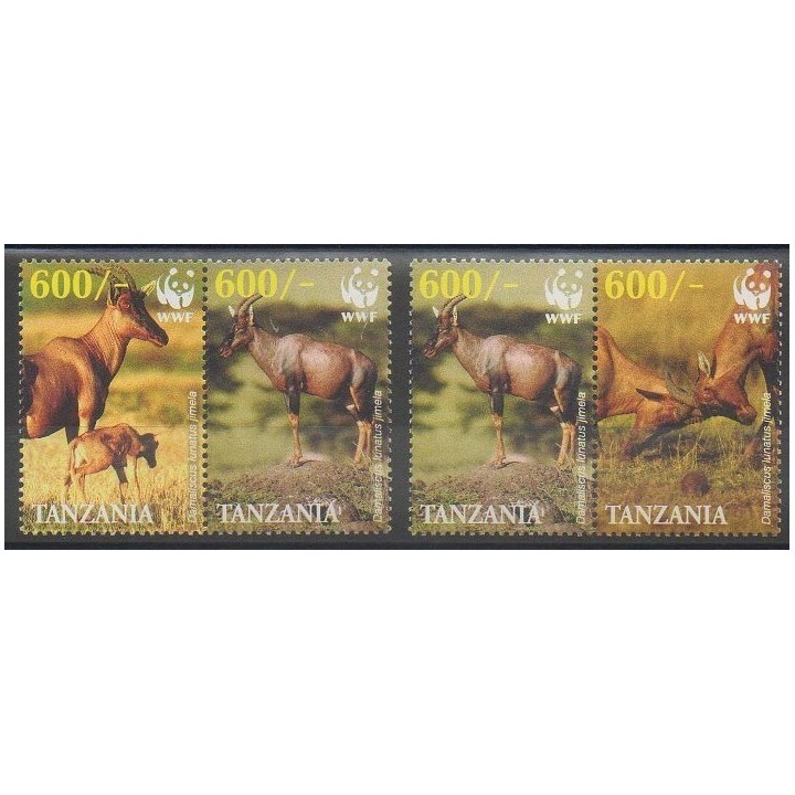 Timbres - Tanzanie - 2006 - No 3441/3444 - Mammifères - Espèces menacées - WWF