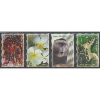 Stamps - Tanzania - 2006 - Nb 3475/3478 - Endangered species - WWF