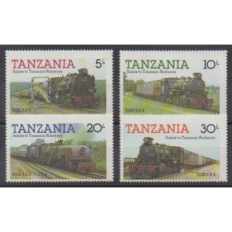 Tanzanie - 1985 - No 263/266 - Chemins de fer
