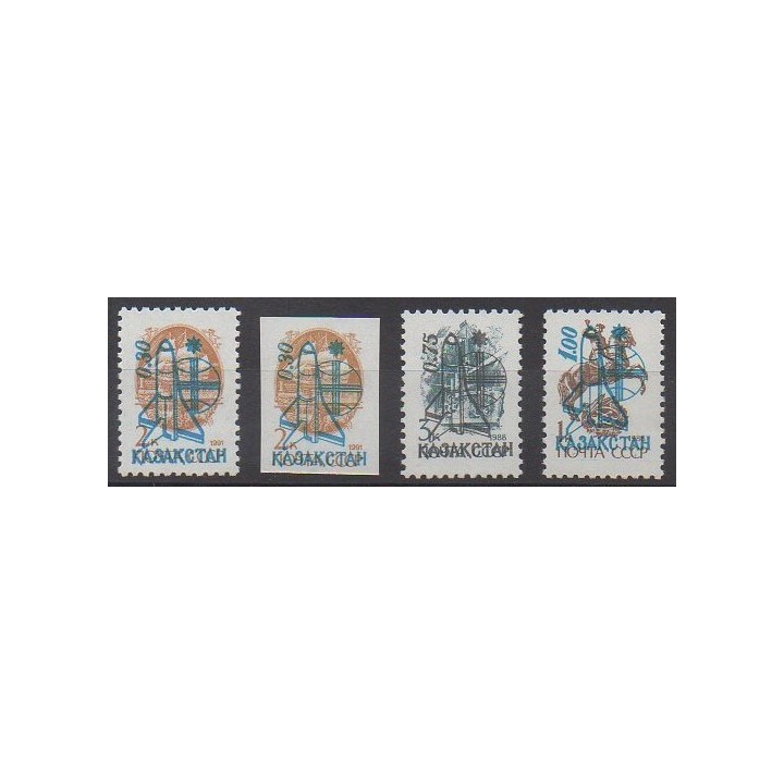 Timbres - Kazakhstan - 1992 - No 6B/6E - Espace