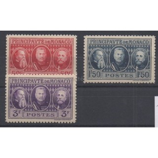 Timbres  - Monaco - Poste - 1928 - No 111/113