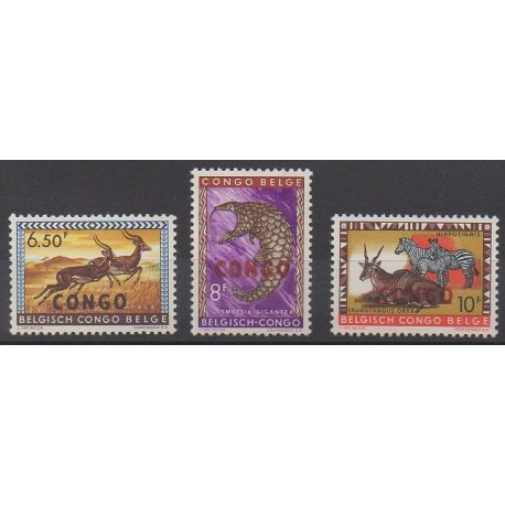 Belgium congo - republic - 1960 - Nb 409/411 - Animals