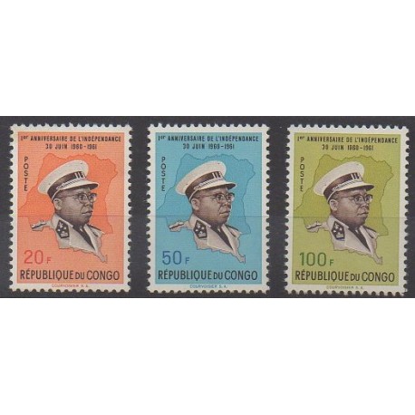 Congo belge - République - 1961 - No 442/444 - Histoire