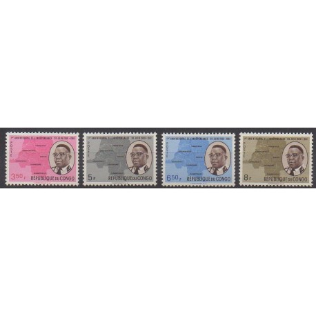 Congo belge - République - 1961 - No 437/440 - Histoire