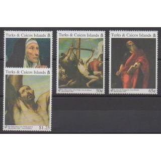 Stamps - Turks and Caicos ( Islands) - 1992 - Nb 996/999 - Paintings - Philately