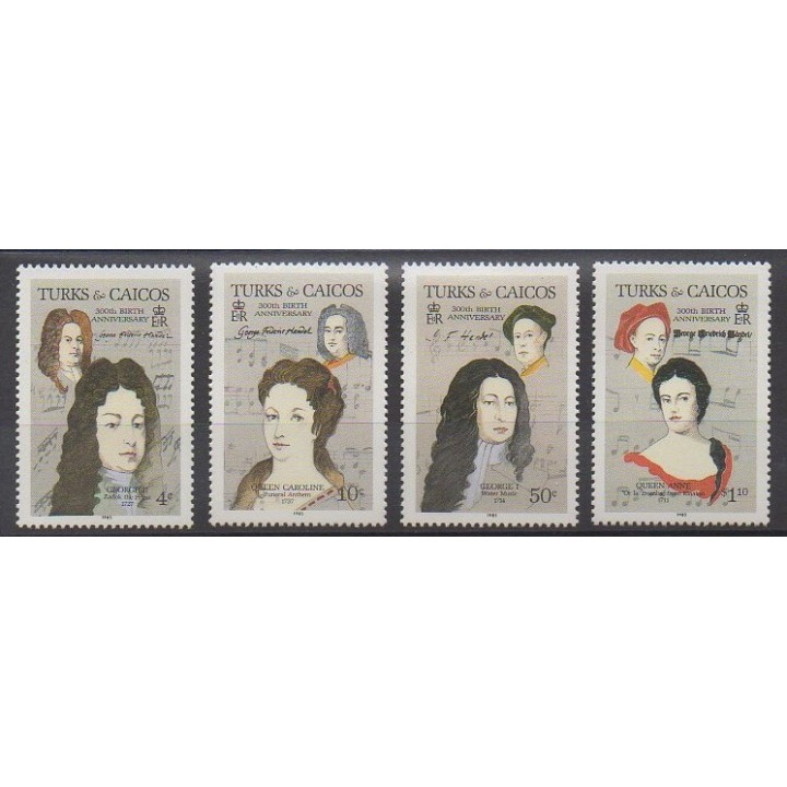 Stamps - Turks and Caicos ( Islands) - 1985 - Nb 733/736 - Music