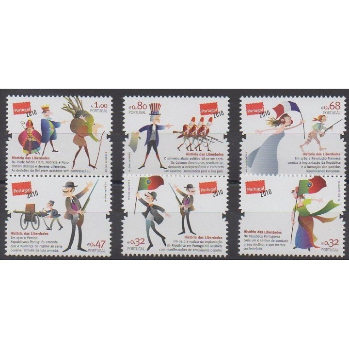 Stamps - Portugal - 2010 - Nb 3552/3557 - Various Historics Themes