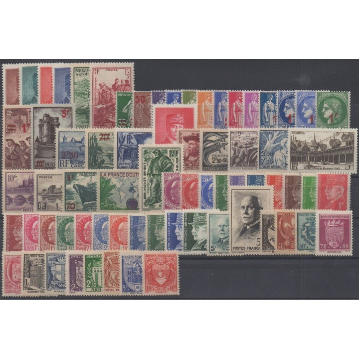 Timbres  - France - année complète - 1941 - No 470/537
