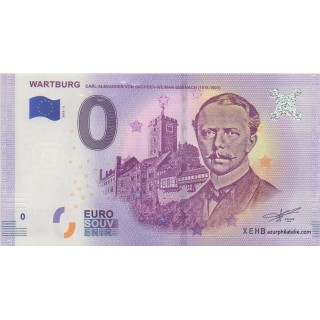 Euro banknote memory - 2018 - Wartburg - Carl Alexander Von Sachsen-Weimar-Eisenach (1818-1901)  - (Thuringe)