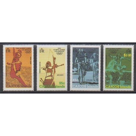 Caiques (Iles) - 1984 - No 31/34 - Jeux Olympiques d'été