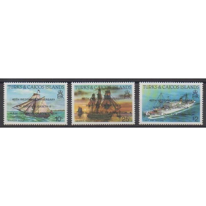 Stamps - Turks and Caicos ( Islands) - 1988 - Nb 785/787 - Boats