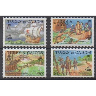 Stamps - Turks and Caicos ( Islands) - 1988 - Nb 777/780 - Christophe Colomb