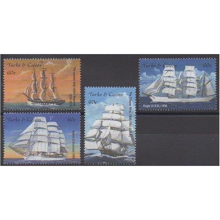 Timbres - Turks et Caiques (Iles) - 2001 - No 1428/1431 - Navigation