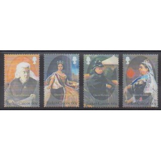 Timbres - Turks et Caiques (Iles) - 2001 - No 1492/1495 - Royauté - Principauté
