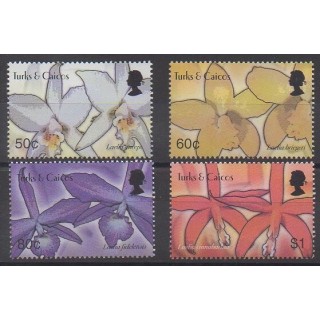 Timbres - Turks et Caiques (Iles) - 2003 - No 1639/1642 - Orchidées