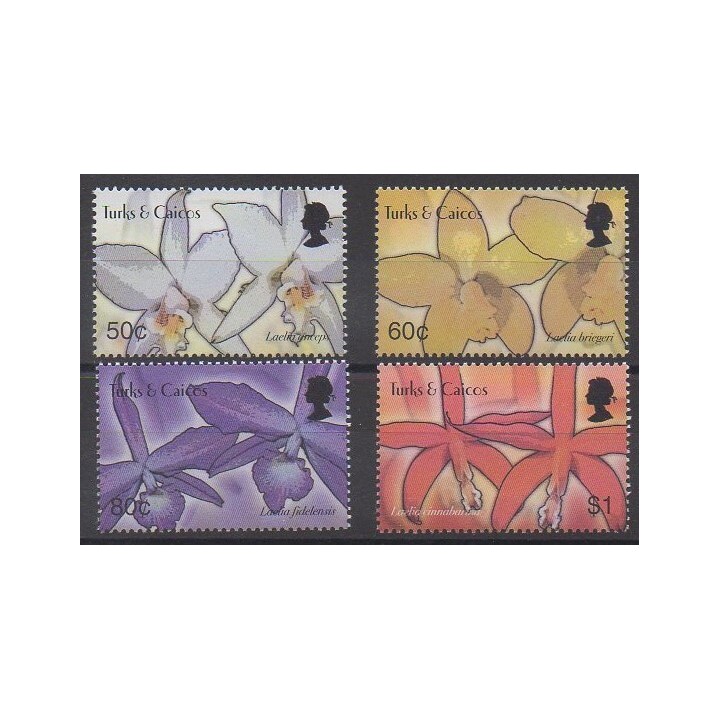 Stamps - Turks and Caicos ( Islands) - 2003 - Nb 1639/1642 - Orchids