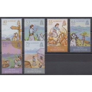 Timbres - Aurigny (Alderney) - 2013 - No 478/483 - Littérature